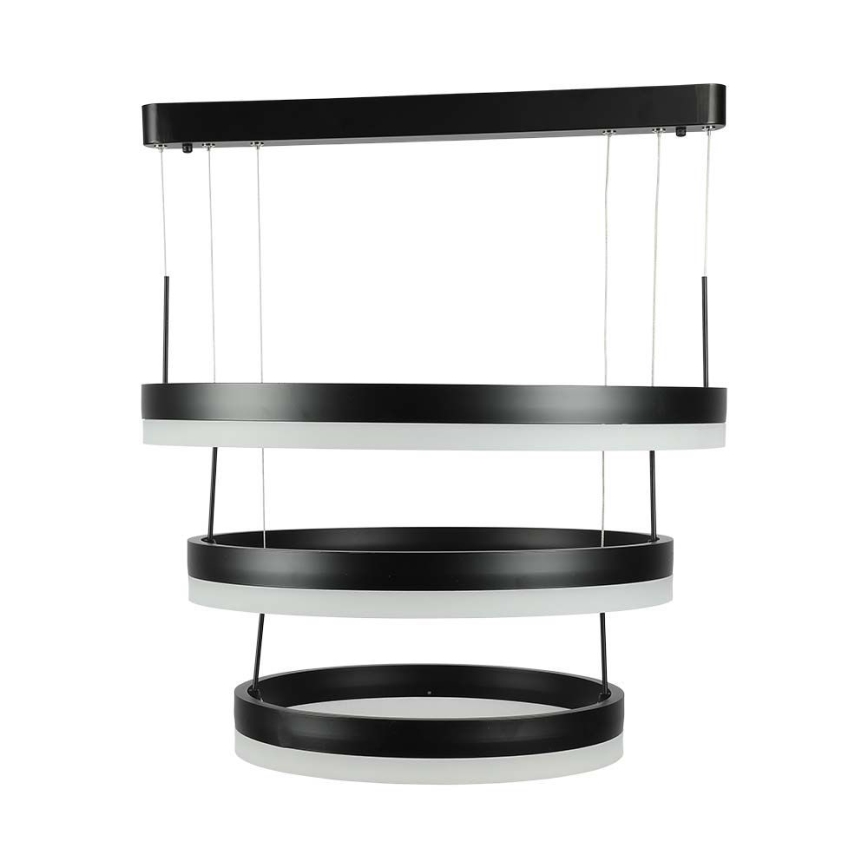 Світлодіодна підвісна люстра з регулюванням яскравості LED/86W/230V 3000K чорний
