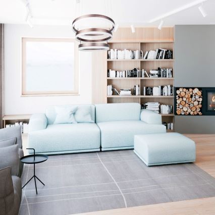 Світлодіодна підвісна люстра з регулюванням яскравості LED/86W/230V 3000K коричневий