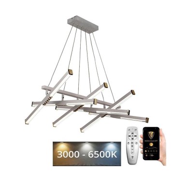 Світлодіодна підвісна люстра з регулюванням яскравості LED/90W/230V 3000-6500K + пульт дистанційного керування