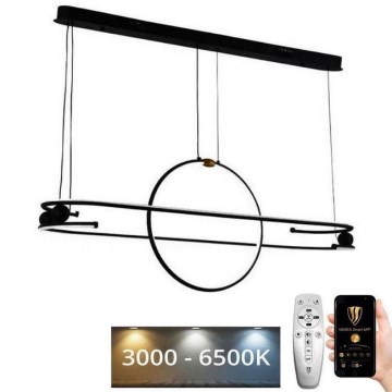 Світлодіодна підвісна люстра з регулюванням яскравості LED/95W/230V 3000-6500K + пульт дистанційного керування