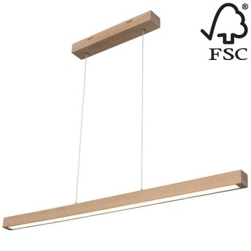 Світлодіодна підвісна люстра з регулюванням яскравості SMAL LED/28,5W/230V дуб – сертифіковано FSC