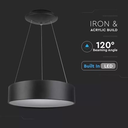 Світлодіодна підвісна люстра з регульованою яскравістю 1xLED/20W/230V