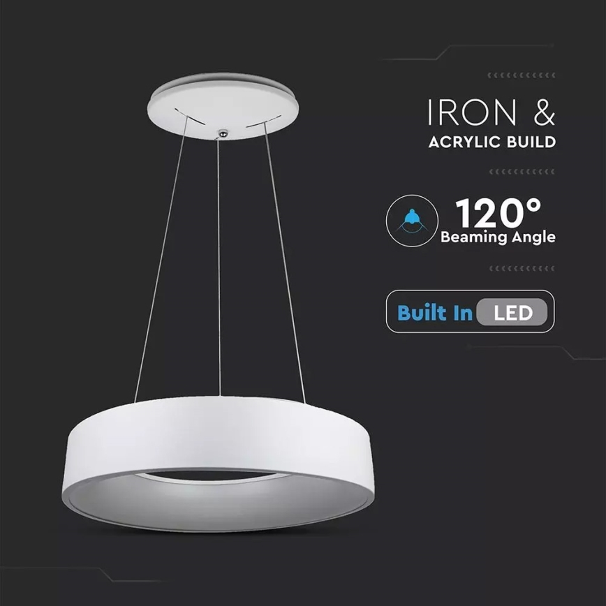 Світлодіодна підвісна люстра з регульованою яскравістю 1xLED/30W/230V