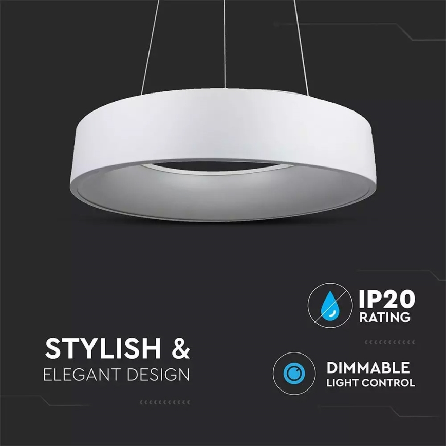 Світлодіодна підвісна люстра з регульованою яскравістю 1xLED/30W/230V