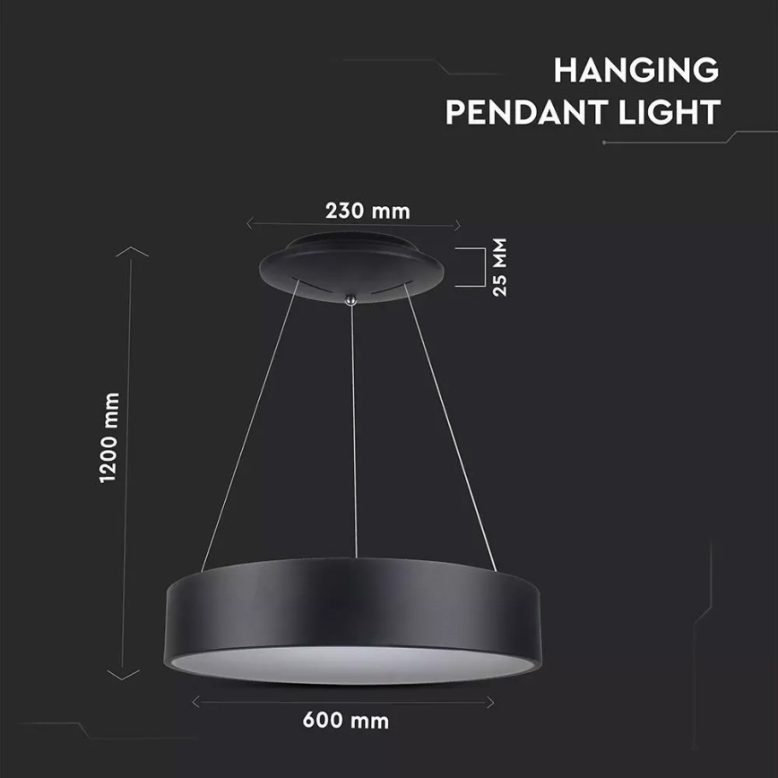 Світлодіодна підвісна люстра з регульованою яскравістю 1xLED/30W/230V