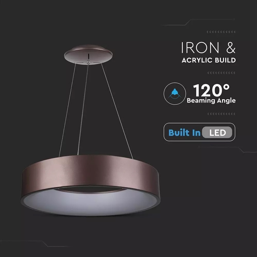 Світлодіодна підвісна люстра з регульованою яскравістю 1xLED/30W/230V