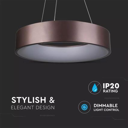 Світлодіодна підвісна люстра з регульованою яскравістю 1xLED/30W/230V