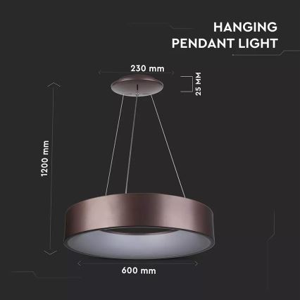 Світлодіодна підвісна люстра з регульованою яскравістю 1xLED/30W/230V