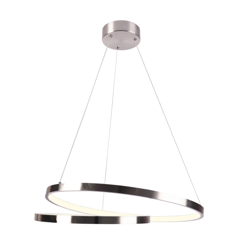 Світлодіодна підвісна люстра ZEFIRA LED/40W/230V 4000K діаметр 50 см глянцевий хром