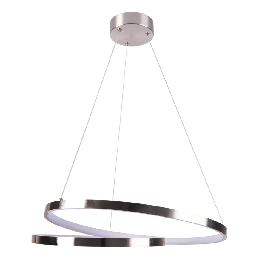 Світлодіодна підвісна люстра ZEFIRA LED/40W/230V 4000K діаметр 50 см глянцевий хром