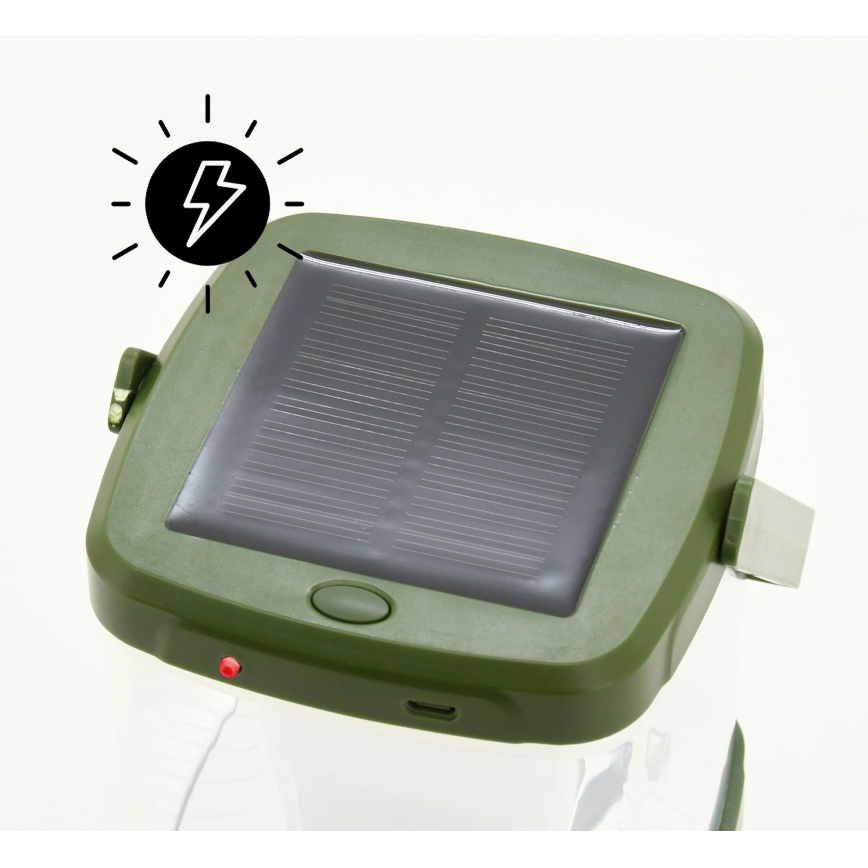 Світлодіодна портативна акумуляторна лампа з пасткою для комах LED/3W/1800 mAh зелений