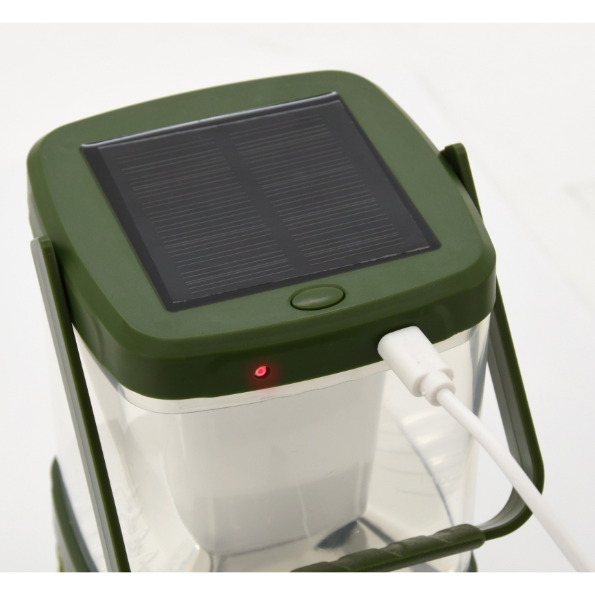 Світлодіодна портативна акумуляторна лампа з пасткою для комах LED/3W/1800 mAh зелений