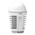 Світлодіодна портативна акумуляторна лампа з пасткою для комах LED/5W/1800 mAh IPX4 білий/сірий
