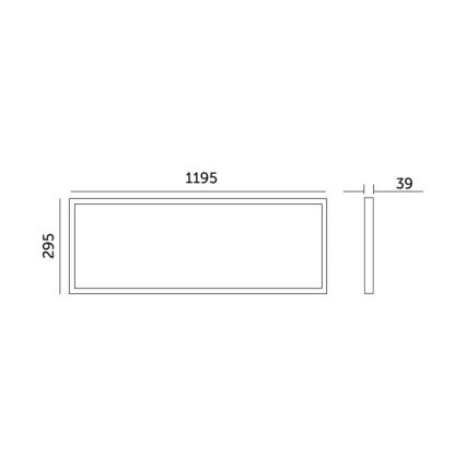 Світлодіодна пристельова панель BRISBANE LED/36W/230V 4000K 29,5x119 см чорний