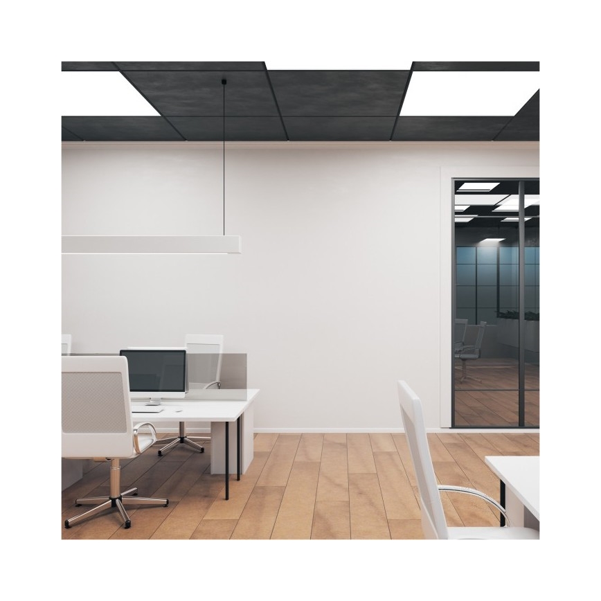 Світлодіодна пристельова панель BRISBANE LED/36W/230V 4000K 59,5x59,5 см чорний