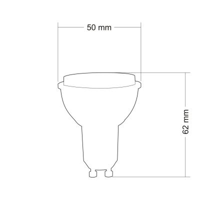 Світлодіодна прожекторна лампочка GU10/2W/230V 3000K