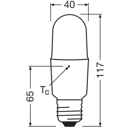 Світлодіодна регульована лампа STICK E27/11W/230V 4000K CRI 90 - Osram