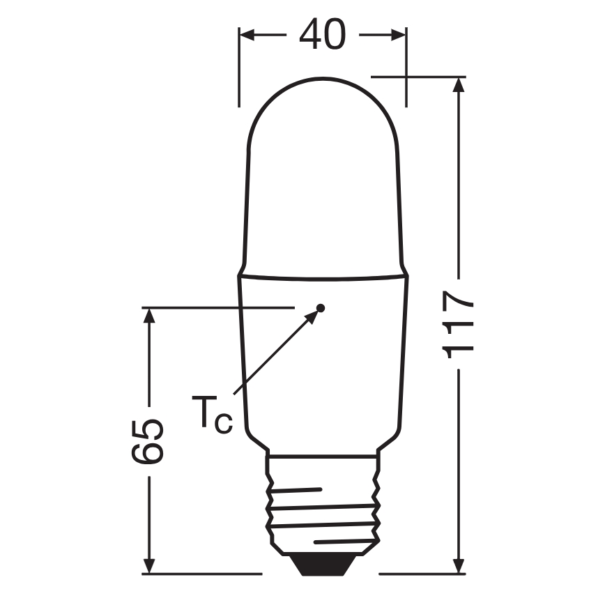Світлодіодна регульована лампа STICK E27/11W/230V 4000K CRI 90 - Osram