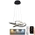 Світлодіодна регульована люстра на тросі LED/40W/230V 3000-6500K діам. 48 см чорна + дистанційне керування