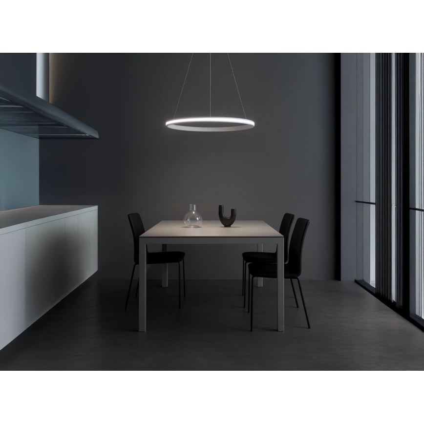 Світлодіодна затемнювана люстра на тросі LED/55W/230V 3000-6500K діам. 60 см + пульт дистанційного керування