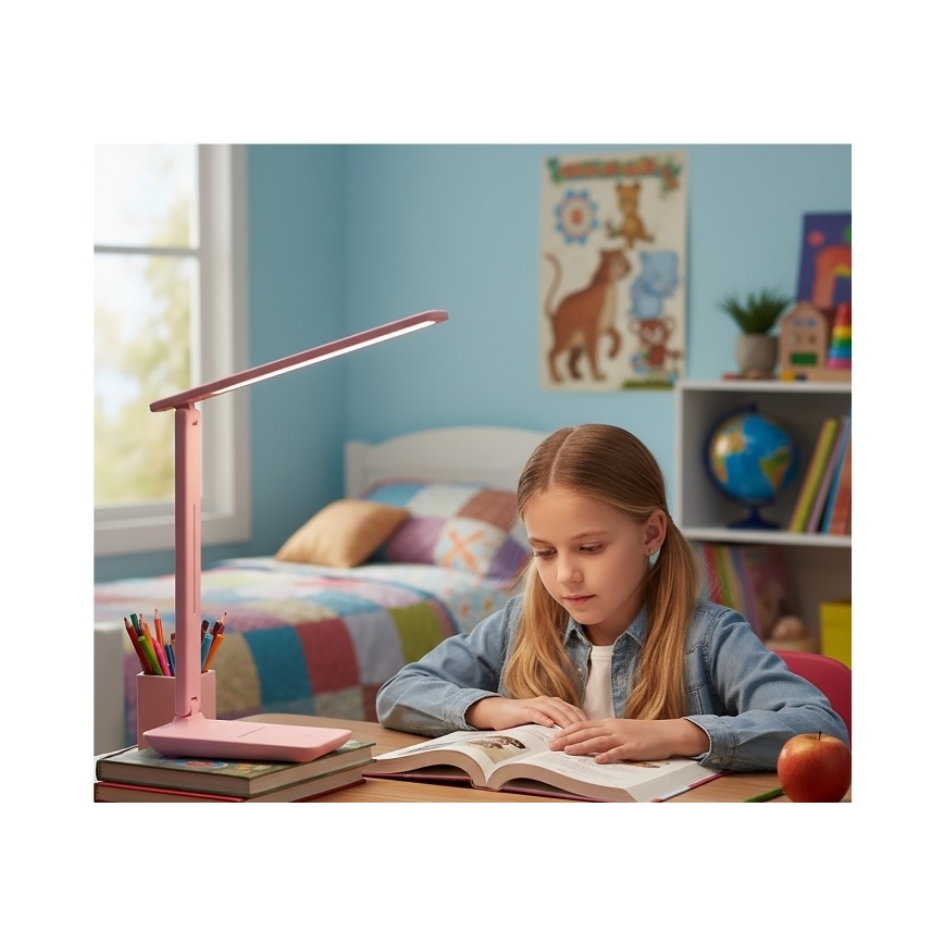 Світлодіодна регульована настільна лампа NOBLITE N LED/7W/230V 3000/4000/6500K рожева