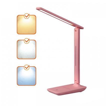 Світлодіодна регульована настільна лампа NOBLITE N LED/7W/230V 3000/4000/6500K рожева