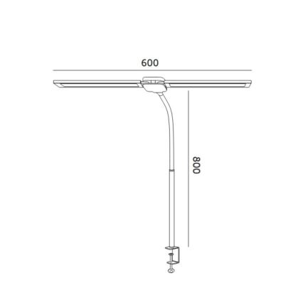 Світлодіодна регульована настільна лампа USB TENUIX DUO 2xLED/7W/5V 3000-6000K чорна