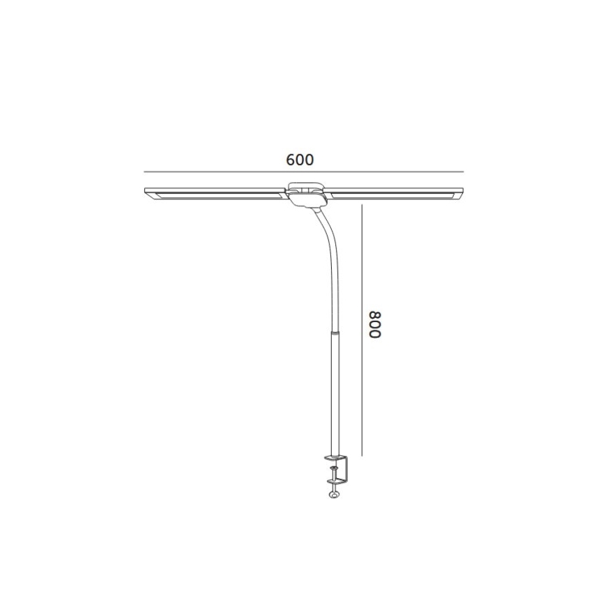 Світлодіодна регульована настільна лампа USB TENUIX DUO 2xLED/7W/5V 3000-6000K чорна