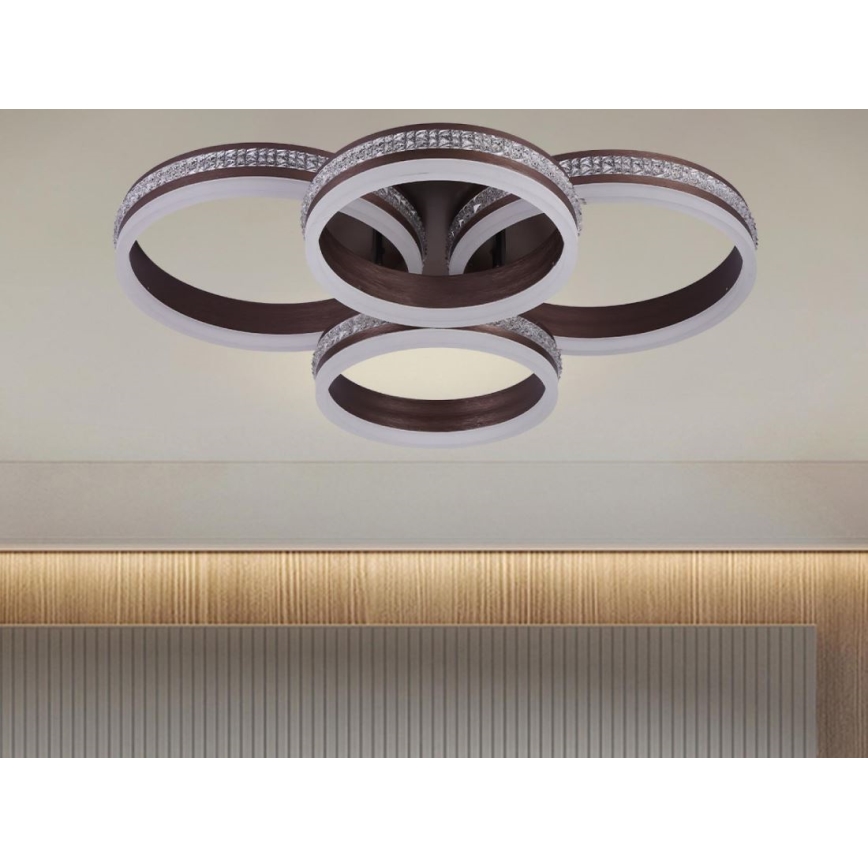 Світлодіодна регульована накладна люстра LED/150W/230V 3000-6500K + пульт дистанційного керування