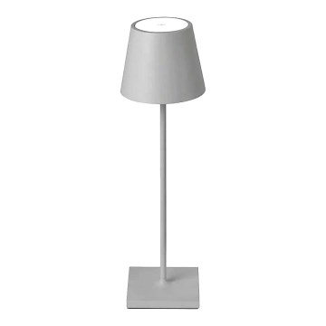Світлодіодна регульована сенсорна настільна лампа, акумуляторна, LED/3W/5V, 4000 мАг, 3000K, срібляста