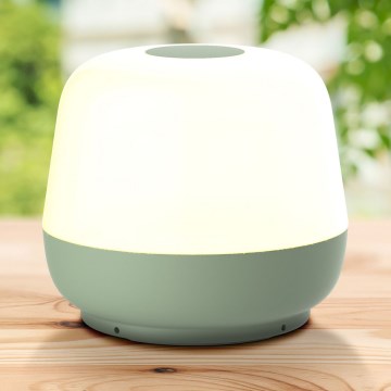 Світлодіодна регульована сенсорна зовнішня настільна лампа SAMBA LED/1,2W/5V USB 1200 mAh IP44 зелена