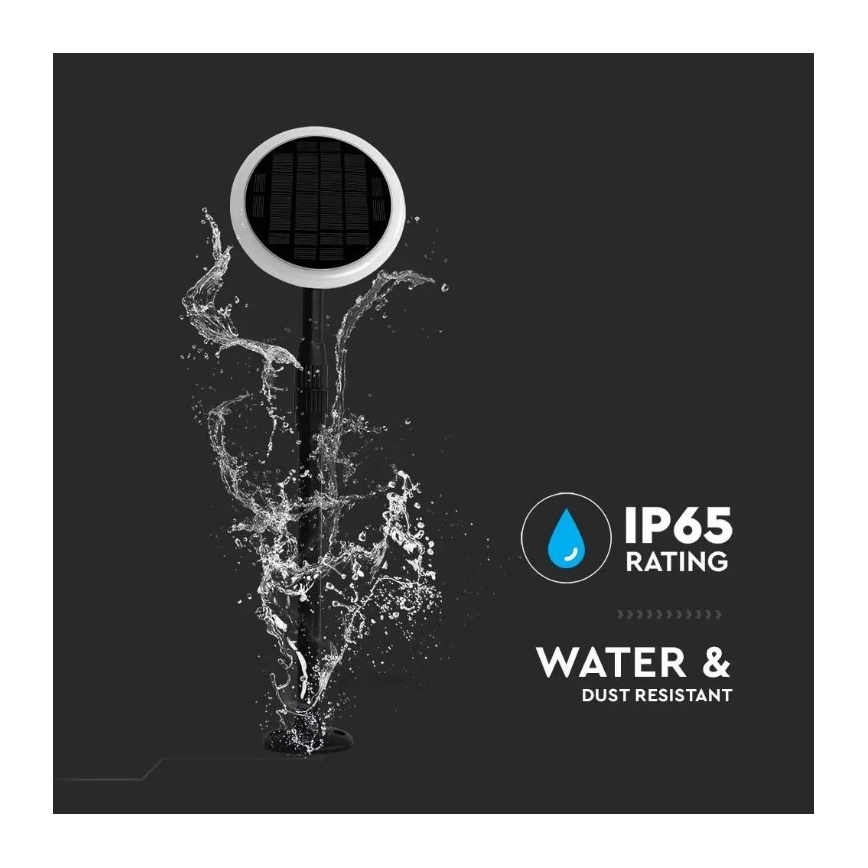 Світлодіодна регульована сонячна лампа GARDEN LED/8W/5V 60-129 см 4000K IP65 2000 мАг