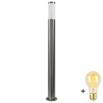 Світлодіодна регульована зовнішня лампа LIVIA 1xE27/6W/230V 2700-6500K Wi-Fi 100 cm IP44 срібляста