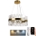 Світлодіодна регульована кришталева люстра на тросі LED/130W/230V 3000-6500K золота + дистанційне керування