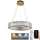 Світлодіодна регульована кришталева люстра на тросі LED/40W/230V 3000-6500K хром/золото + дистанційне керування