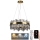 Світлодіодна регульована кришталева люстра на тросі LED/80W/230V 3000-6500K + дистанційне керування