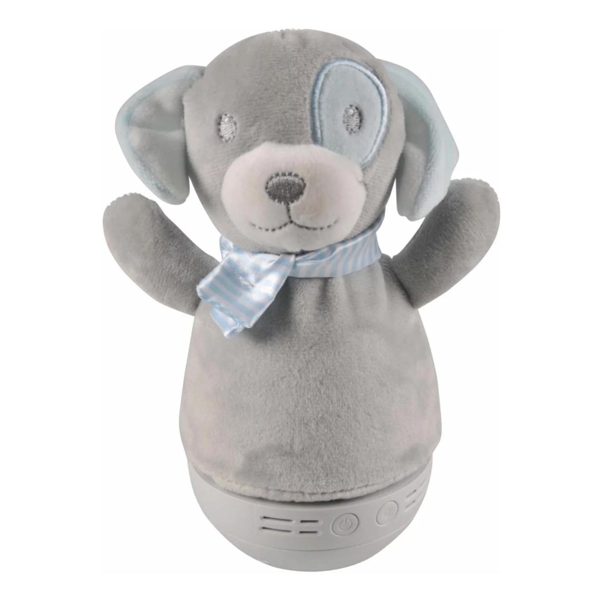 Світлодіодна RGB дитяча нічна лампа з мелодією 3xAAA/5V собачка