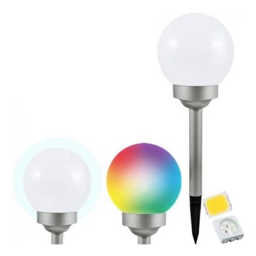 Світлодіодна RGB лампа на сонячній батареї BALL LED/0,2W/AA 1,2V/600mAh IP44