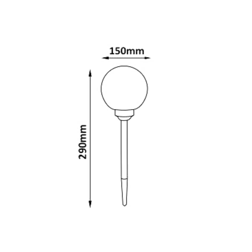 Світлодіодна RGB лампа на сонячній батареї BALL LED/0,2W/AA 1,2V/600mAh IP44