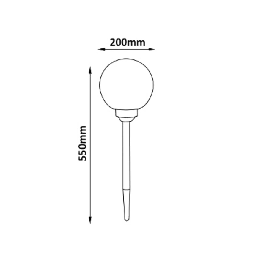 Світлодіодна RGB лампа на сонячній батареї LED/0,2W/1,2V 600 mAh IP44