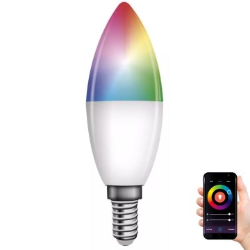 Світлодіодна RGB лампочка з регулюванням яскравості GoSmart E14/4,8W/230V 2700-6500K Wi-Fi Tuya