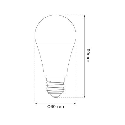 Світлодіодна RGB лампочка з регулюванням яскравості A60 E27/8W/230V 2700-6500K Wi-Fi Tuya