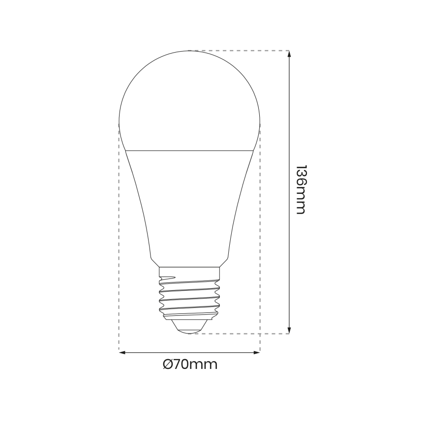 Світлодіодна RGB лампочка з регулюванням яскравості A70 E27/11W/230V 2700-6500K Wi-Fi Tuya