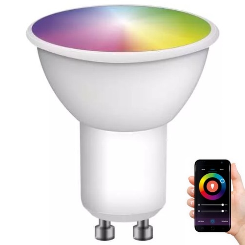 Світлодіодна RGB лампочка з регулюванням яскравості GoSmart MR16 GU10/4,8W/230V 2700-6500K Wi-Fi Tuya