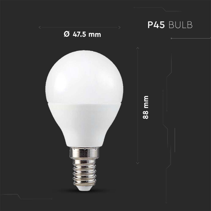 Світлодіодна RGB лампочка з регулюванням яскравості P45 E14/4,8W/230V 3000K + дистанційне керування