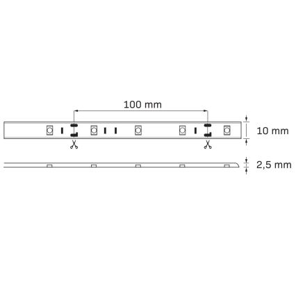 Світлодіодна RGB стрічка для вулиці з регулюванням яскравості 5 м LED/14 Вт/12 В IP65 + пульт дистанційного керування
