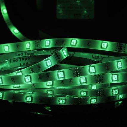 Світлодіодна RGB стрічка з регулюванням яскравості 5м LED/18W/12V IP20 + пульт дистанційного керування