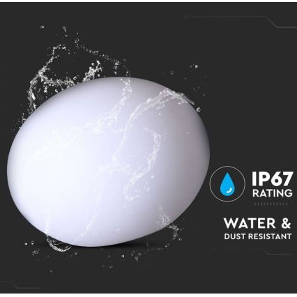 Світлодіодний RGB регульований вуличний світильник LED/1W/5V 1000 мАг 20 см IP67 + дистанційне керування