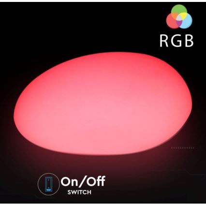 Світлодіодна RGB регульована вулична лампа LED/1W/5V 28 см IP67 1000 мАг + дистанційне керування
