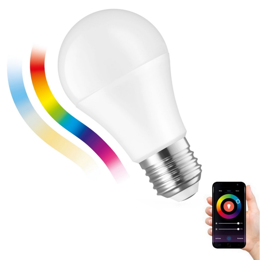 Світлодіодна RGBW-лампочка з регулюванням яскравості A60 E27/13W/230V 2700-6500K Wi-Fi Tuya